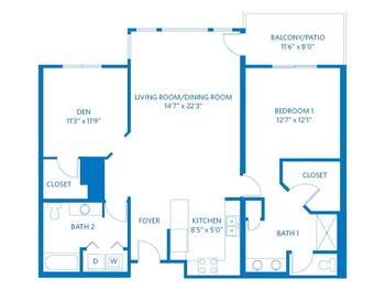 Floorplan of Vi at Grayhawk, Assisted Living, Nursing Home, Independent Living, CCRC, Scottsdale, AZ 13