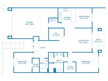 Floorplan of Vi at Grayhawk, Assisted Living, Nursing Home, Independent Living, CCRC, Scottsdale, AZ 16