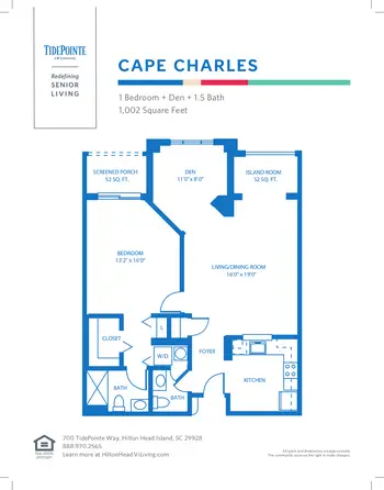 Floorplan of Hilton Head TidePointe, Assisted Living, Nursing Home, Independent Living, CCRC, Hilton Head Island, SC 3
