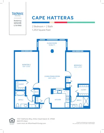 Floorplan of Hilton Head TidePointe, Assisted Living, Nursing Home, Independent Living, CCRC, Hilton Head Island, SC 5