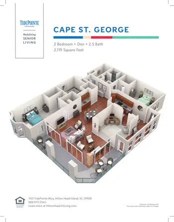 Floorplan of Hilton Head TidePointe, Assisted Living, Nursing Home, Independent Living, CCRC, Hilton Head Island, SC 12