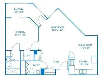 Floorplan of Vi at Lakeside Village, Assisted Living, Nursing Home, Independent Living, CCRC, Lantana, FL 3