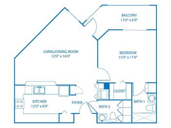 Floorplan of Vi at Lakeside Village, Assisted Living, Nursing Home, Independent Living, CCRC, Lantana, FL 4