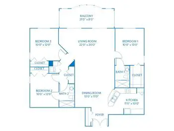 Floorplan of Vi at Lakeside Village, Assisted Living, Nursing Home, Independent Living, CCRC, Lantana, FL 5