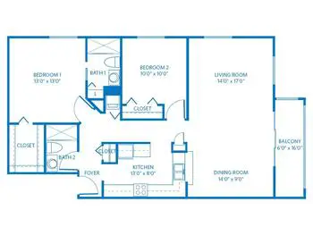 Floorplan of Vi at Lakeside Village, Assisted Living, Nursing Home, Independent Living, CCRC, Lantana, FL 8