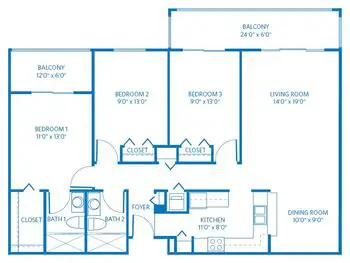 Floorplan of Vi at Lakeside Village, Assisted Living, Nursing Home, Independent Living, CCRC, Lantana, FL 9