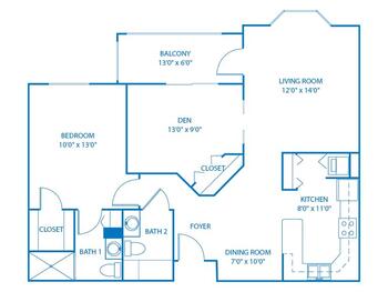 Floorplan of Vi at Lakeside Village, Assisted Living, Nursing Home, Independent Living, CCRC, Lantana, FL 12