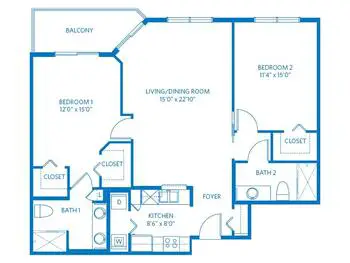 Floorplan of Vi at Lakeside Village, Assisted Living, Nursing Home, Independent Living, CCRC, Lantana, FL 15