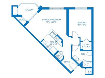 Floorplan of Vi at Aventura, Assisted Living, Nursing Home, Independent Living, CCRC, Aventura, FL 6