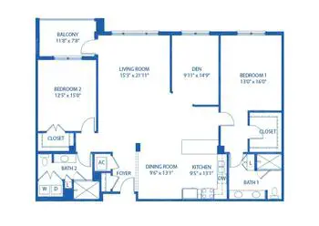 Floorplan of Vi at Bentley Village, Assisted Living, Nursing Home, Independent Living, CCRC, Naples, FL 1