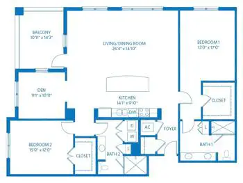 Floorplan of Vi at Bentley Village, Assisted Living, Nursing Home, Independent Living, CCRC, Naples, FL 2