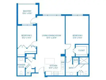 Floorplan of Vi at Bentley Village, Assisted Living, Nursing Home, Independent Living, CCRC, Naples, FL 4