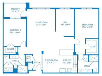 Floorplan of Vi at Bentley Village, Assisted Living, Nursing Home, Independent Living, CCRC, Naples, FL 9