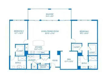 Floorplan of Vi at Bentley Village, Assisted Living, Nursing Home, Independent Living, CCRC, Naples, FL 10