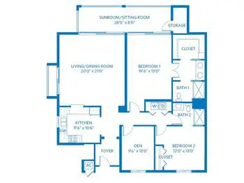 Floorplan of Vi at Bentley Village, Assisted Living, Nursing Home, Independent Living, CCRC, Naples, FL 11