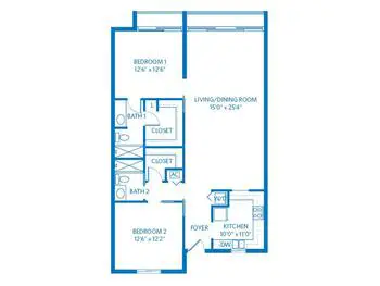 Floorplan of Vi at Bentley Village, Assisted Living, Nursing Home, Independent Living, CCRC, Naples, FL 13