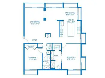 Floorplan of Vi at Bentley Village, Assisted Living, Nursing Home, Independent Living, CCRC, Naples, FL 15