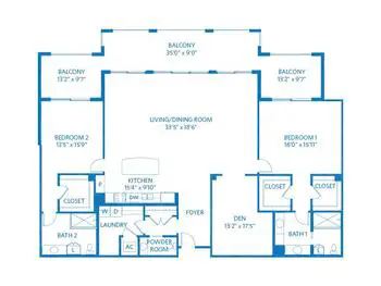 Floorplan of Vi at Bentley Village, Assisted Living, Nursing Home, Independent Living, CCRC, Naples, FL 17