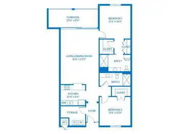 Floorplan of Vi at Bentley Village, Assisted Living, Nursing Home, Independent Living, CCRC, Naples, FL 18