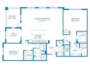 Floorplan of Vi at Bentley Village, Assisted Living, Nursing Home, Independent Living, CCRC, Naples, FL 20