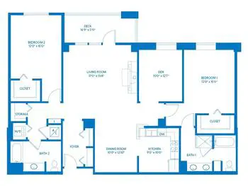 Floorplan of Vi at Palo Alto, Assisted Living, Nursing Home, Independent Living, CCRC, Palo Alto, CA 10