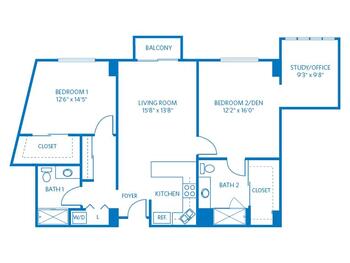 Floorplan of Vi at La Jolla Village, Assisted Living, Nursing Home, Independent Living, CCRC, San Diego, CA 2