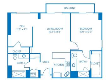 Floorplan of Vi at La Jolla Village, Assisted Living, Nursing Home, Independent Living, CCRC, San Diego, CA 5