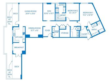 Floorplan of Vi at La Jolla Village, Assisted Living, Nursing Home, Independent Living, CCRC, San Diego, CA 7
