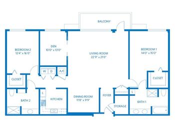 Floorplan of Vi at La Jolla Village, Assisted Living, Nursing Home, Independent Living, CCRC, San Diego, CA 9