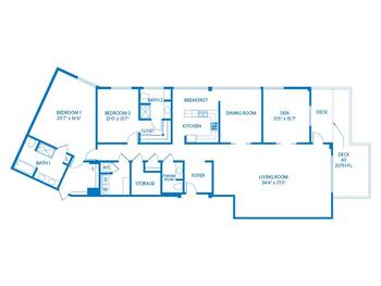 Floorplan of Vi at La Jolla Village, Assisted Living, Nursing Home, Independent Living, CCRC, San Diego, CA 12