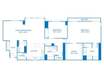 Floorplan of Vi at La Jolla Village, Assisted Living, Nursing Home, Independent Living, CCRC, San Diego, CA 15