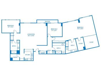 Floorplan of Vi at La Jolla Village, Assisted Living, Nursing Home, Independent Living, CCRC, San Diego, CA 16