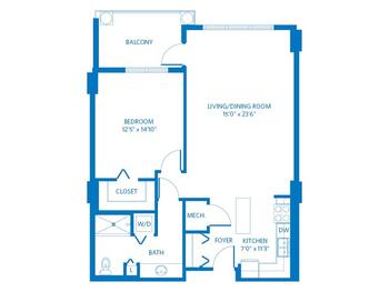 Floorplan of Scottsdale Vi at Silverstone, Assisted Living, Nursing Home, Independent Living, CCRC, Scottsdale, AZ 2