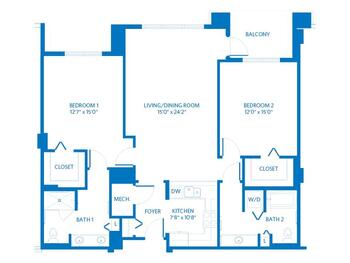 Floorplan of Scottsdale Vi at Silverstone, Assisted Living, Nursing Home, Independent Living, CCRC, Scottsdale, AZ 8