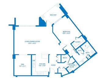 Floorplan of Scottsdale Vi at Silverstone, Assisted Living, Nursing Home, Independent Living, CCRC, Scottsdale, AZ 9