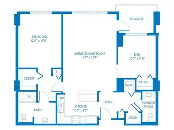Floorplan of Scottsdale Vi at Silverstone, Assisted Living, Nursing Home, Independent Living, CCRC, Scottsdale, AZ 14