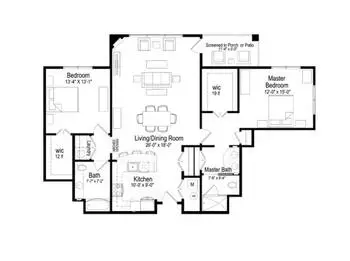 Floorplan of Brandon Oaks, Assisted Living, Nursing Home, Independent Living, CCRC, Roanoke, VA 4