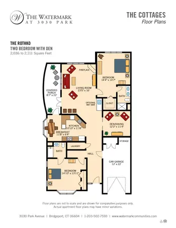 Floorplan of The Watermark at 3030 Park, Assisted Living, Nursing Home, Independent Living, CCRC, Bridgeport, CT 3