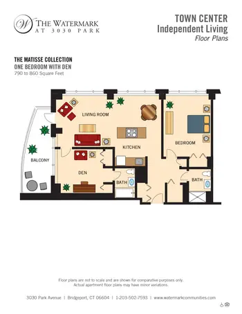 Floorplan of The Watermark at 3030 Park, Assisted Living, Nursing Home, Independent Living, CCRC, Bridgeport, CT 7