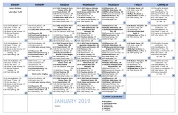 Activity Calendar of The Fountains at The Albemarle, Assisted Living, Nursing Home, Independent Living, CCRC, Tarboro, NC 2