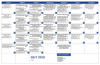 Activity Calendar of The Fountains at The Albemarle, Assisted Living, Nursing Home, Independent Living, CCRC, Tarboro, NC 3