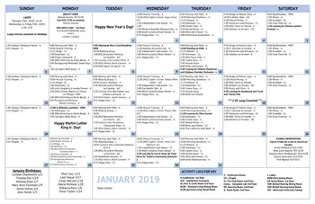 Activity Calendar of The Fountains at The Albemarle, Assisted Living, Nursing Home, Independent Living, CCRC, Tarboro, NC 7