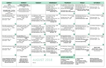 Activity Calendar of The Fountains at The Albemarle, Assisted Living, Nursing Home, Independent Living, CCRC, Tarboro, NC 8