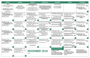 Activity Calendar of The Fountains at The Albemarle, Assisted Living, Nursing Home, Independent Living, CCRC, Tarboro, NC 9