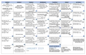 Activity Calendar of The Fountains at The Albemarle, Assisted Living, Nursing Home, Independent Living, CCRC, Tarboro, NC 10
