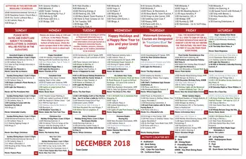 Activity Calendar of The Fountains at Boca Ciega Bay, Assisted Living, Nursing Home, Independent Living, CCRC, South Pasadena, FL 12