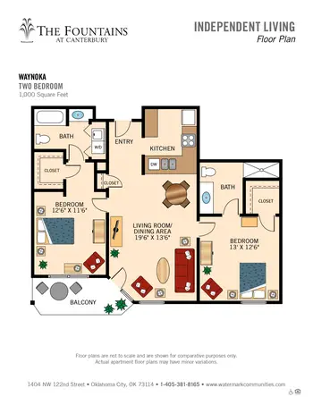 Floorplan of The Fountains at Canterbury, Assisted Living, Nursing Home, Independent Living, CCRC, Oklahoma City, OK 8