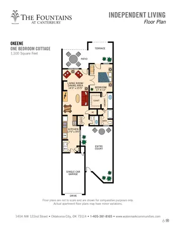 Floorplan of The Fountains at Canterbury, Assisted Living, Nursing Home, Independent Living, CCRC, Oklahoma City, OK 9
