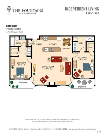 Floorplan of The Fountains at Canterbury, Assisted Living, Nursing Home, Independent Living, CCRC, Oklahoma City, OK 11