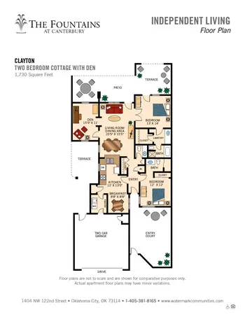 Floorplan of The Fountains at Canterbury, Assisted Living, Nursing Home, Independent Living, CCRC, Oklahoma City, OK 13